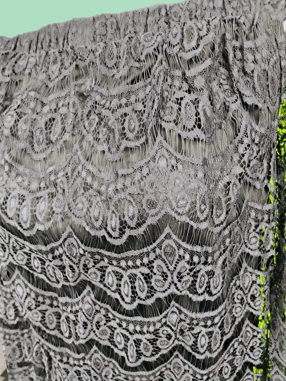 Love, Fire Women's Black Lace Off-Shoulder Scalloped Top Size L NWT thumbnail 3