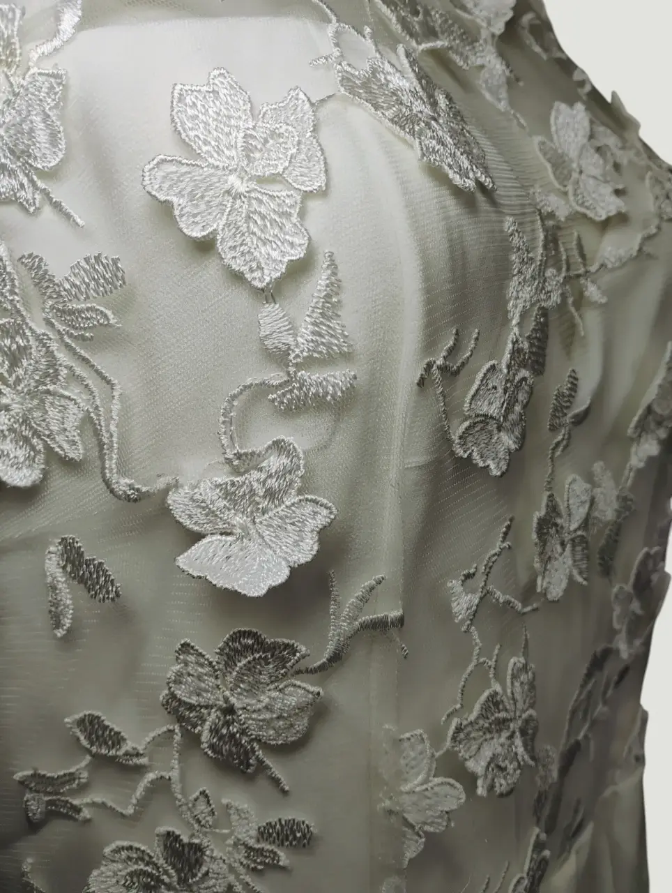 Lulus White Floral Embroidered Overlay Jumpsuit Women's XL NWOT thumbnail 7