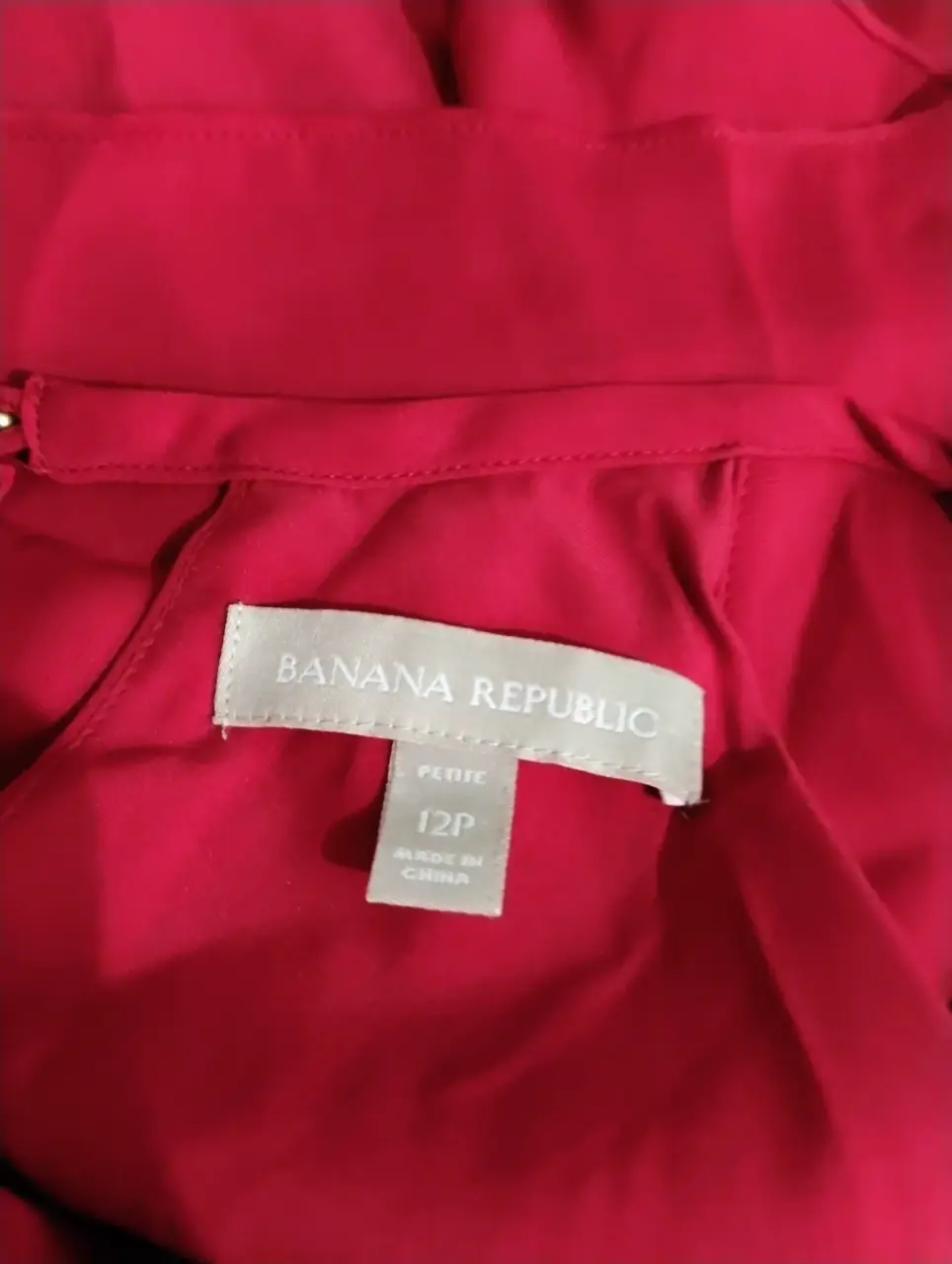 Banana Republic Red Halter Keyhole Tie Waist Mini Dress 12P Petite thumbnail 5