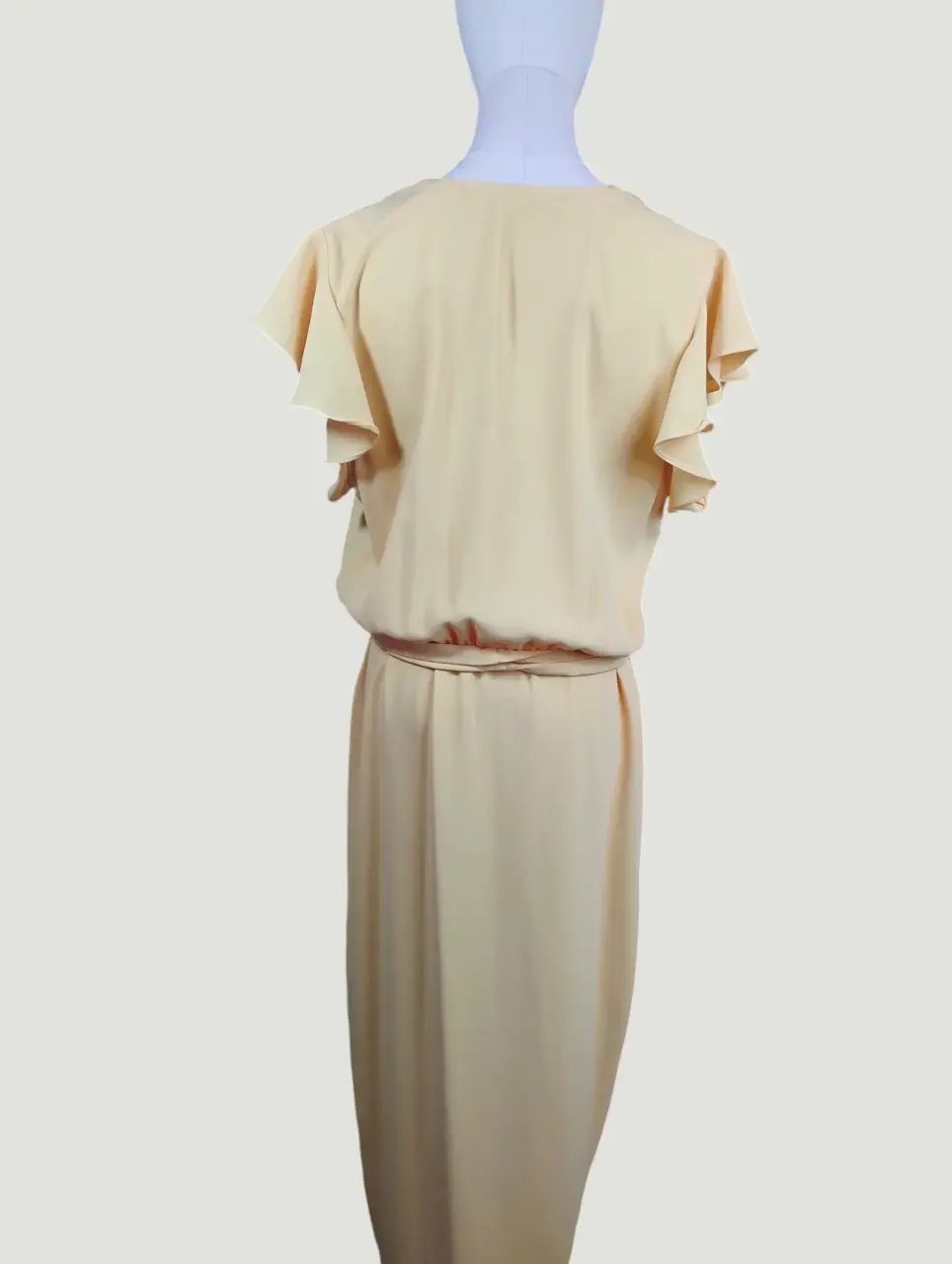 Amanda Uprichard Martinique Yellow Faux Wrap Midi Dress 1X thumbnail 8