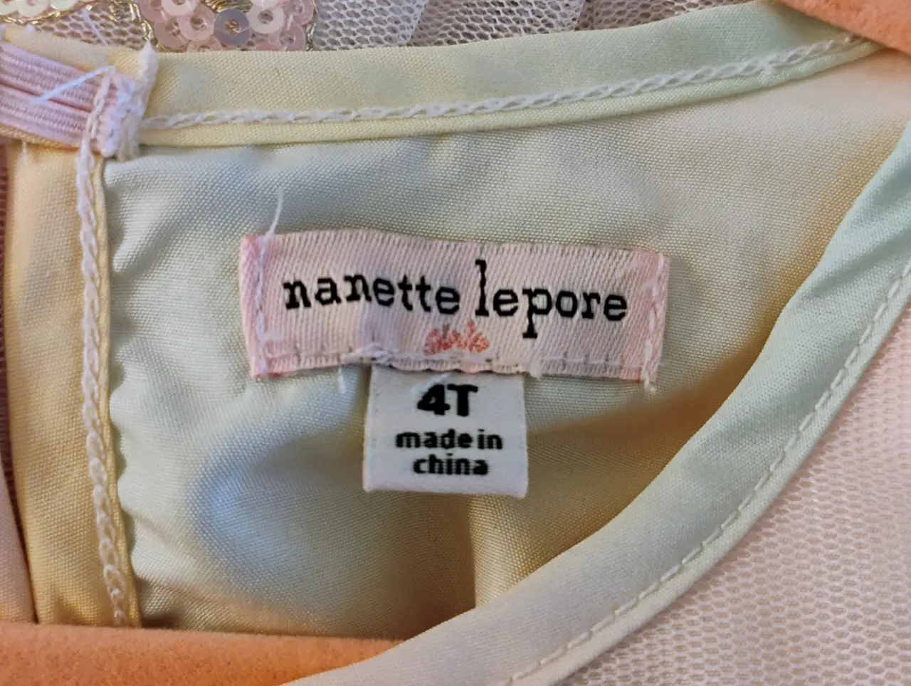 Nanette Lepore Girls 4T Pastel Rainbow Sequin Butterfly Tulle Dress thumbnail 6