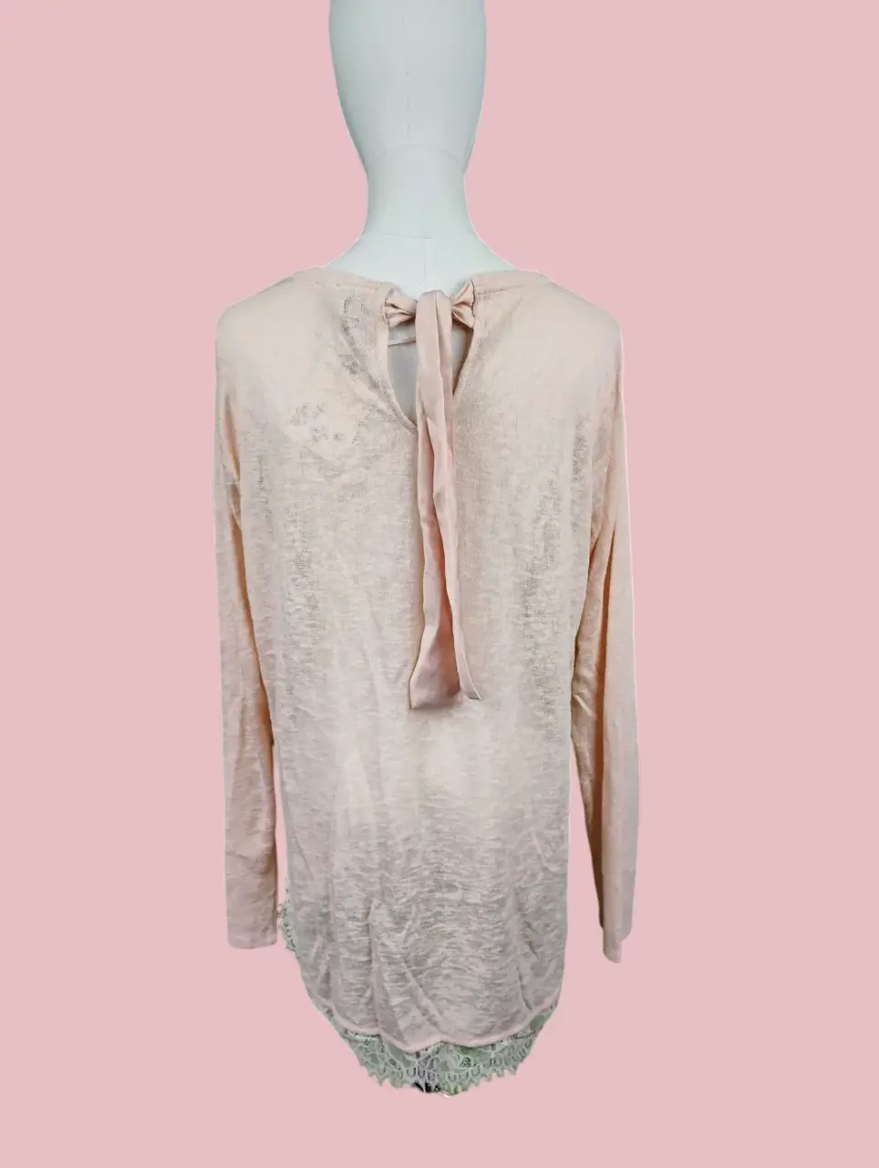 LC Lauren Conrad Disney Snow White Lace Trim Long Sleeve Tunic Top L thumbnail 4