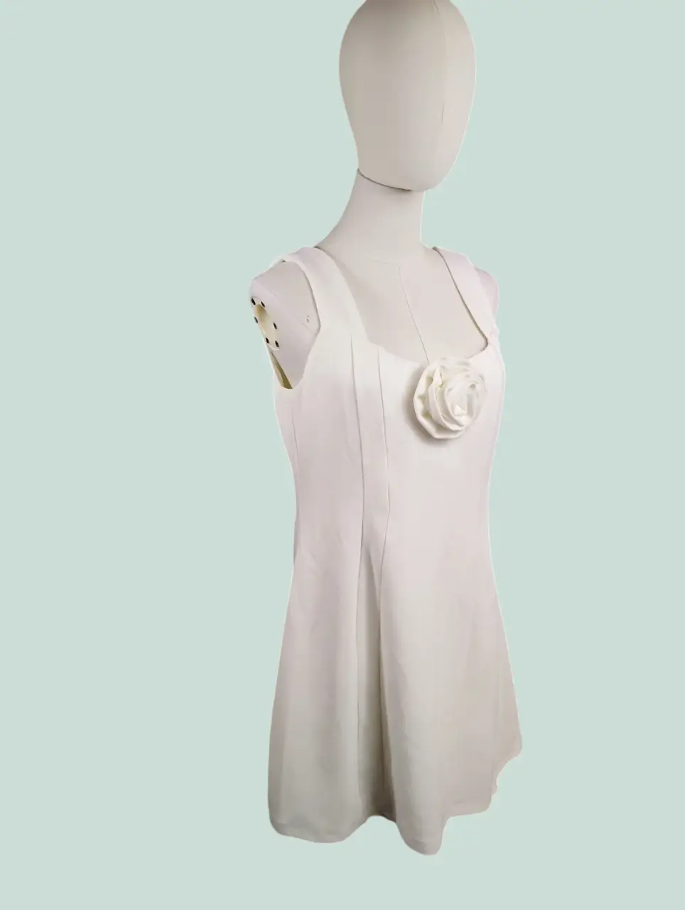 Lulus White Rosette A-Line Mini Dress Women's XL thumbnail 8