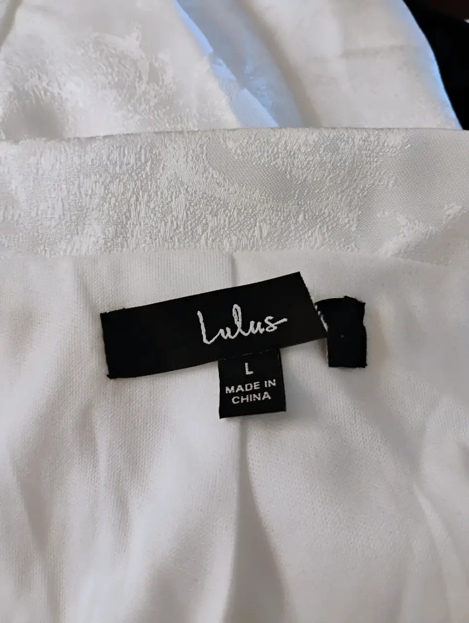Lulus Upscale Romantic Ivory Jacquard Tie-Waist Collared Long Sleeve Jumpsuit Size L thumbnail 10