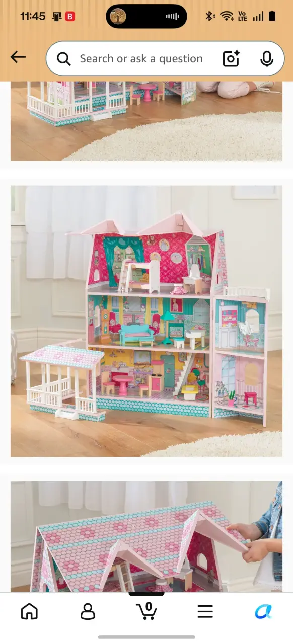 KidKraft Abbey Manor Wooden Dollhouse with Furniture & Accessories thumbnail 2