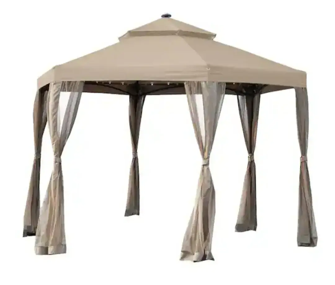 Garden Winds RipLock 350 Beige Replacement Canopy for 10x10 Hexagon Gazebo thumbnail 4