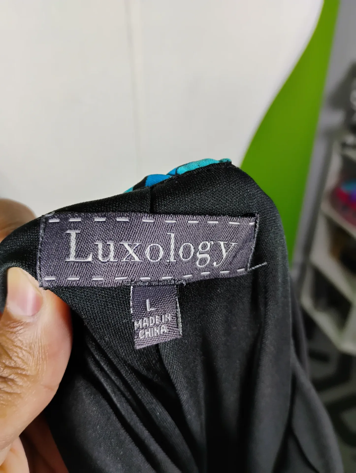 Luxology Sleeveless Black & Striped Maxi Dress Women's Size L thumbnail 5