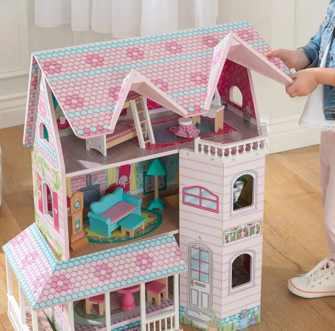 KidKraft Abbey Manor Wooden Dollhouse with Furniture & Accessories thumbnail 4