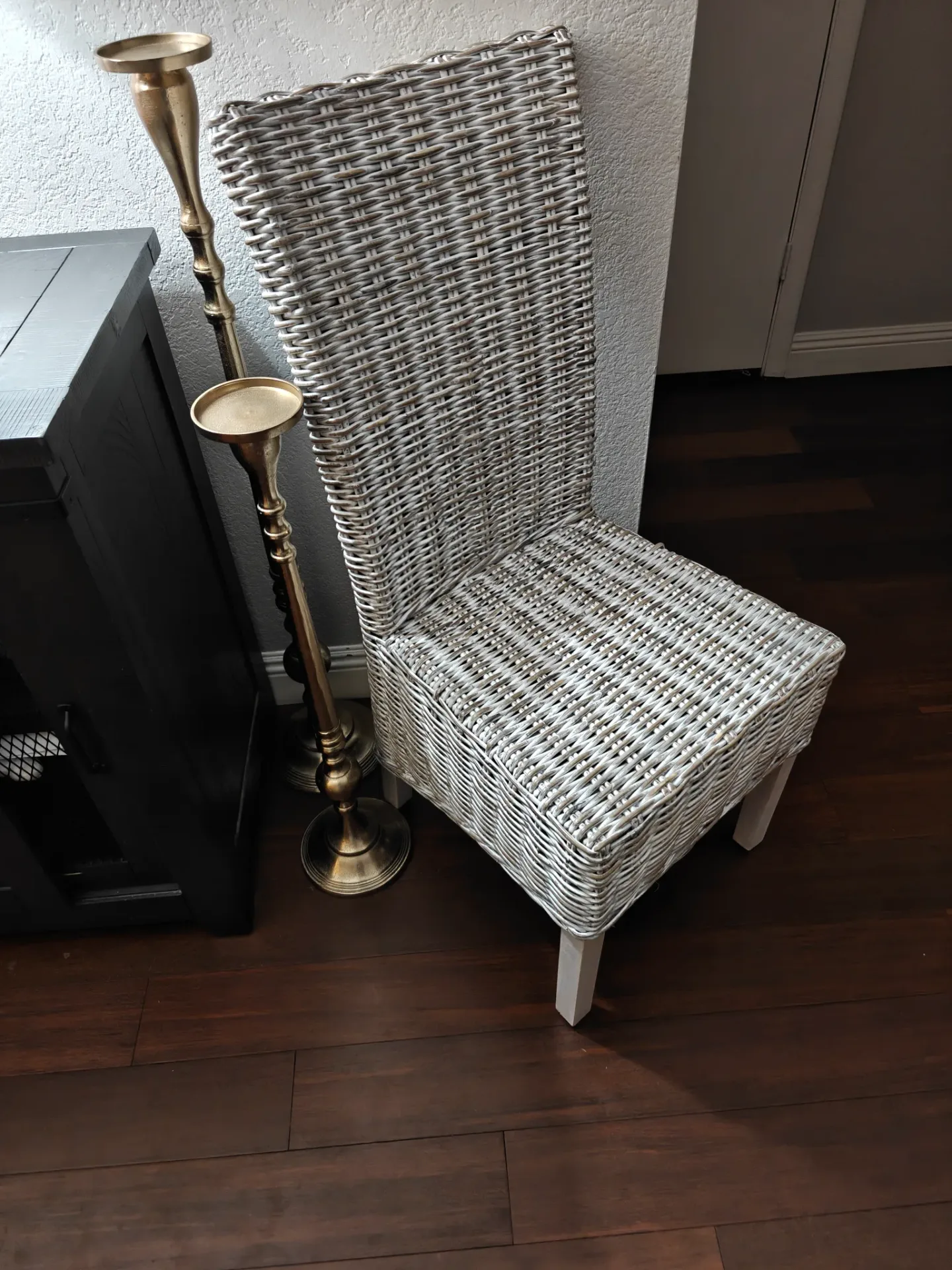 Florence Highback Washed Wicker Dining Chair New in Box