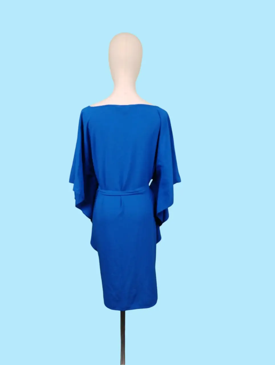 Jack Women's Royal Blue Batwing Sleeve Blouse Top Belted Size L thumbnail 4