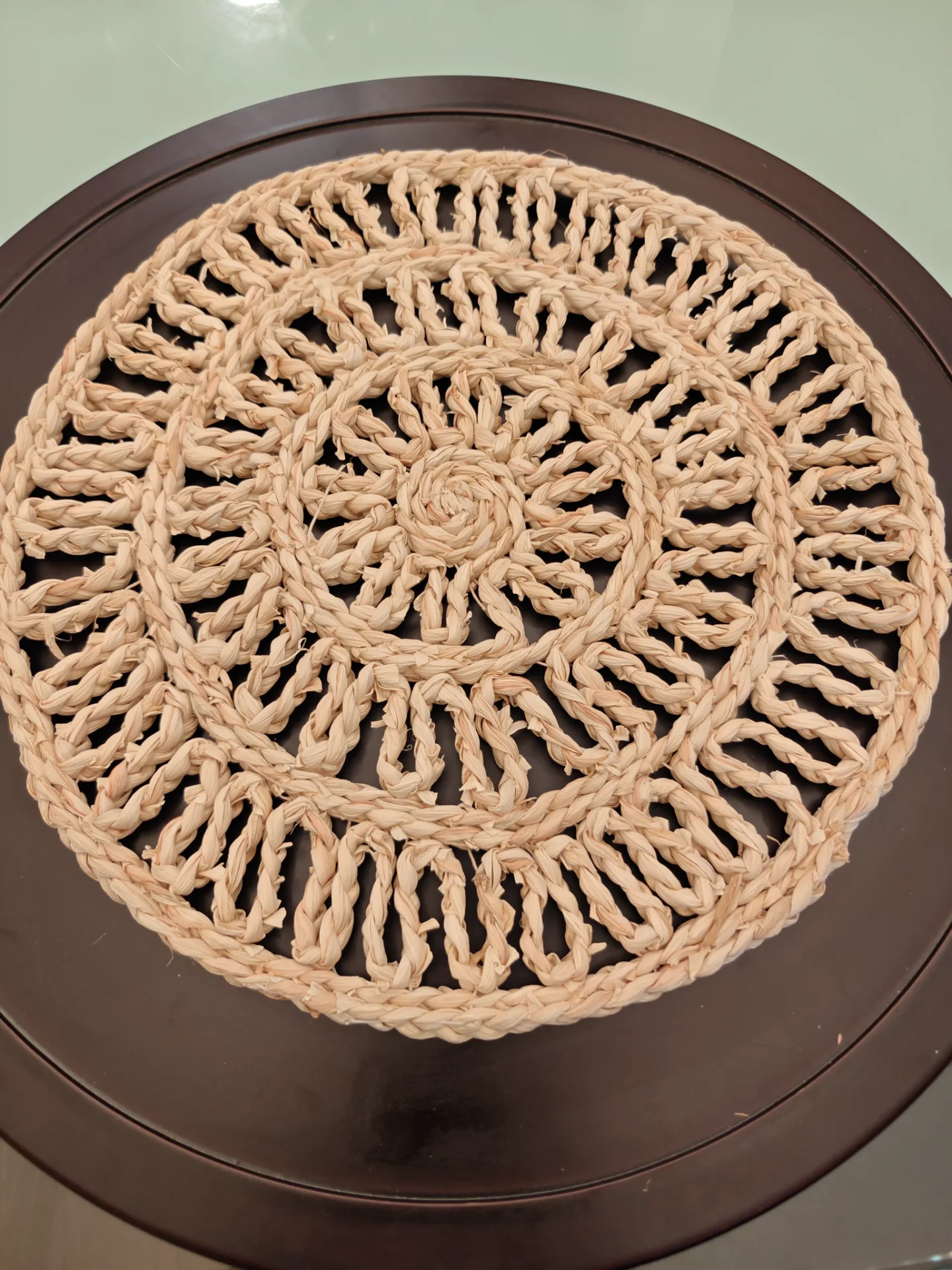 Natural Woven Round Placemat Rattan Charger Boho Table Mat