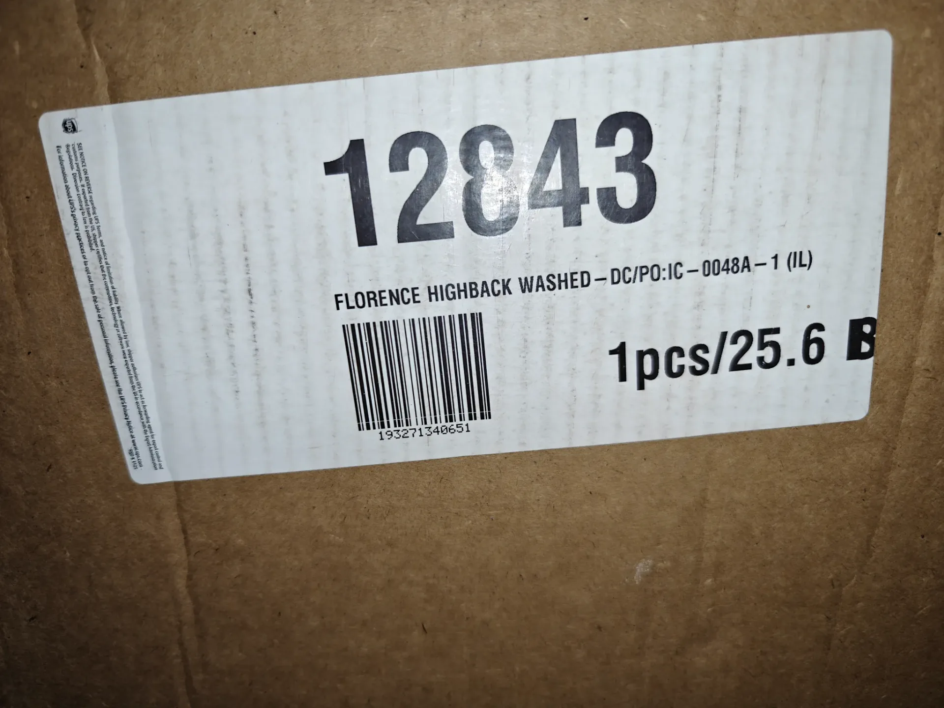 Florence Highback Washed Wicker Dining Chair New in Box thumbnail 6