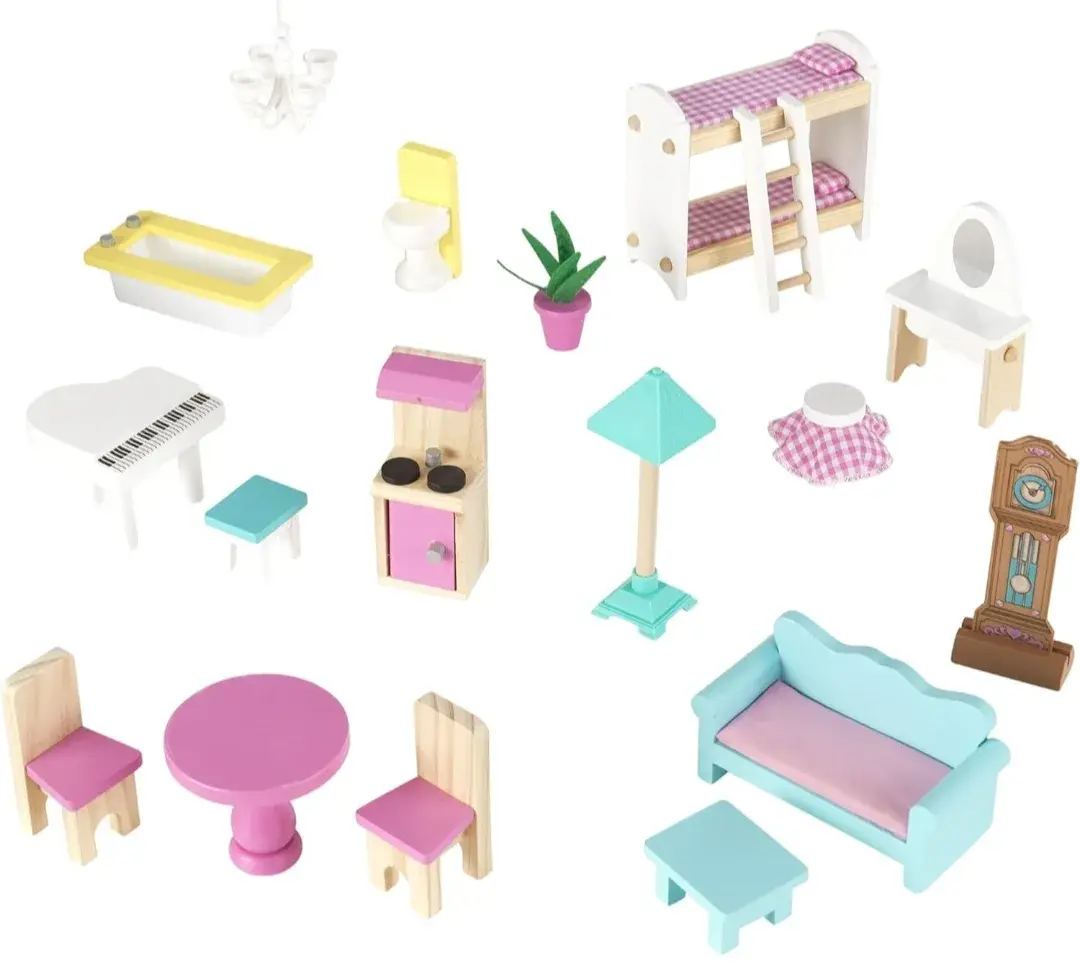 KidKraft Abbey Manor Wooden Dollhouse with Furniture & Accessories thumbnail 6