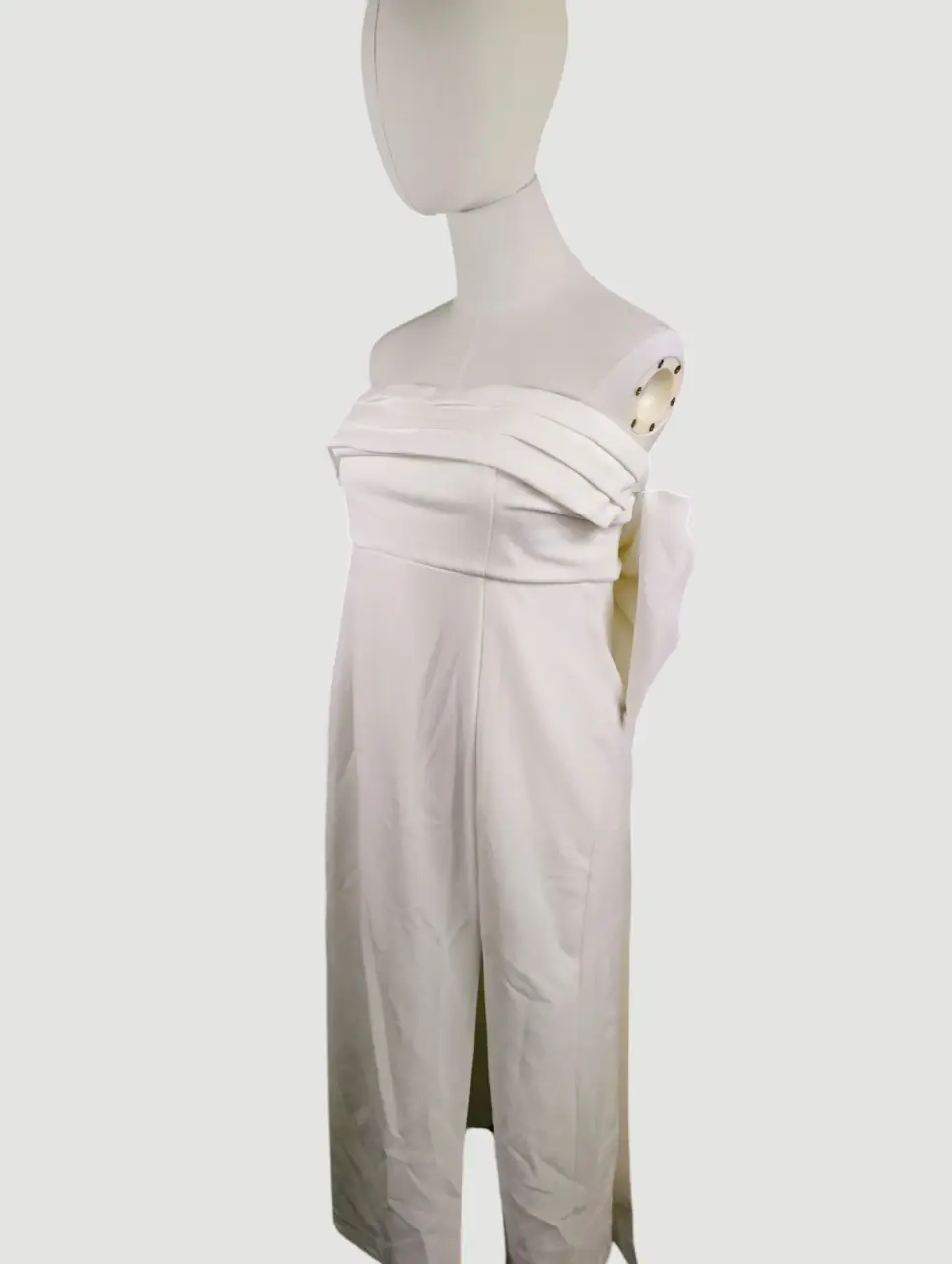 Lulus Ivory Strapless Midi Dress with Bow Back Women's Size L NWOT thumbnail 2