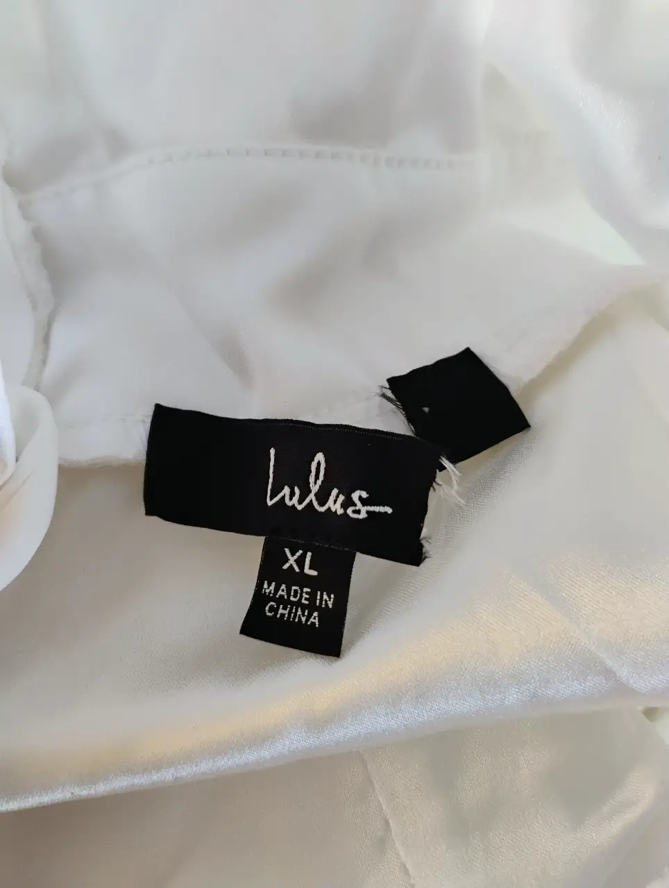 Lulus White Satin V-Neck Maxi Dress with Back Bow XL Formal Gown NWOT thumbnail 10