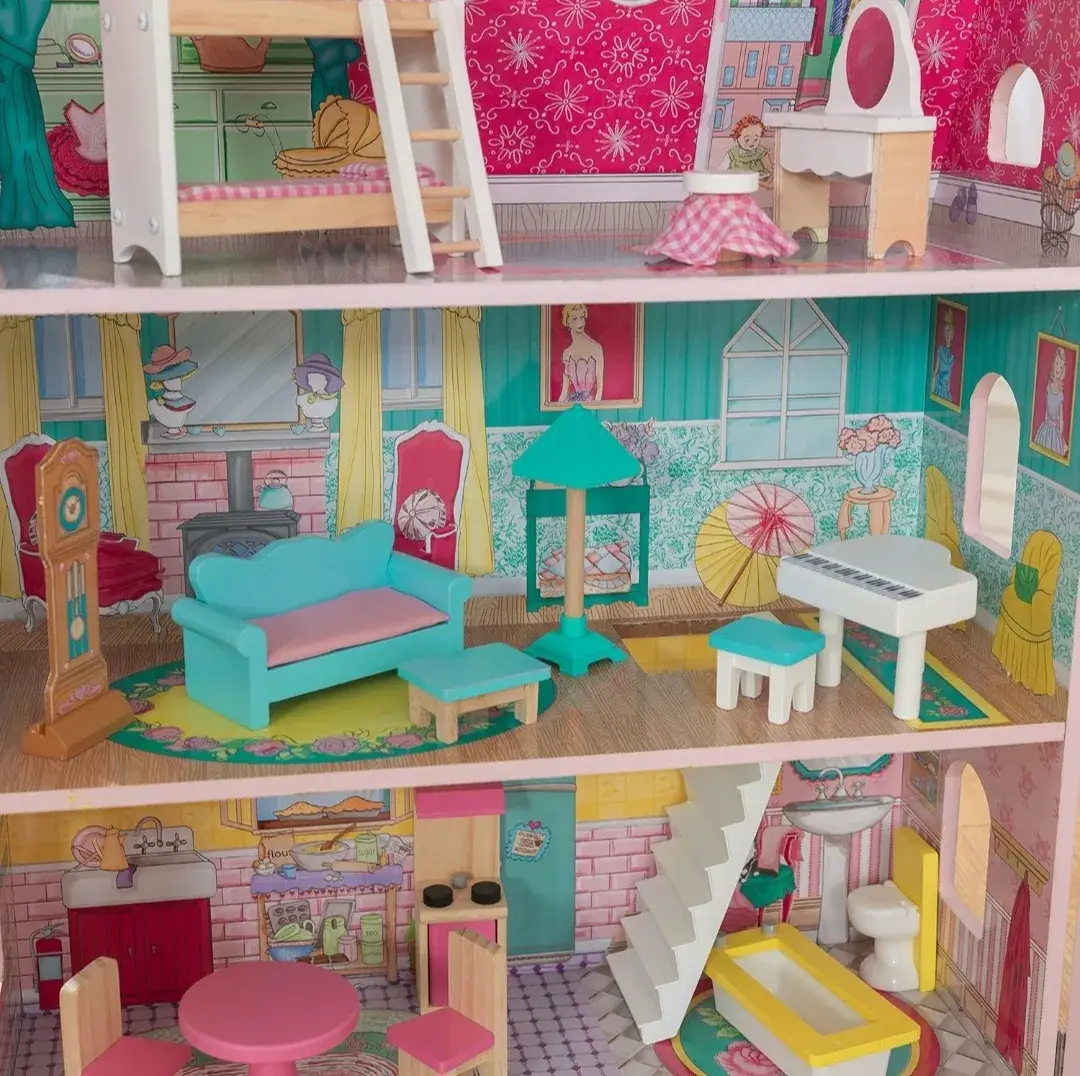 KidKraft Abbey Manor Wooden Dollhouse with Furniture & Accessories thumbnail 5