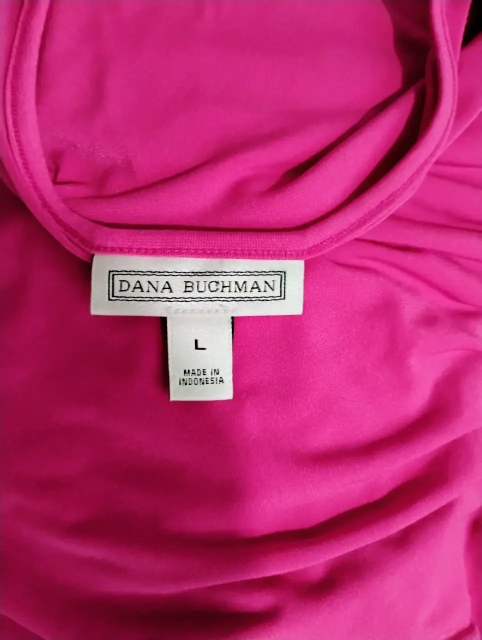 Dana Buchman Women's Pink Ruched Boat Neck 3/4 Sleeve Top L thumbnail 6