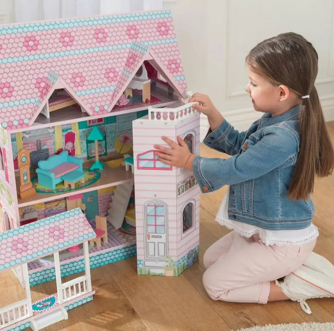 KidKraft Abbey Manor Wooden Dollhouse with Furniture & Accessories thumbnail 3