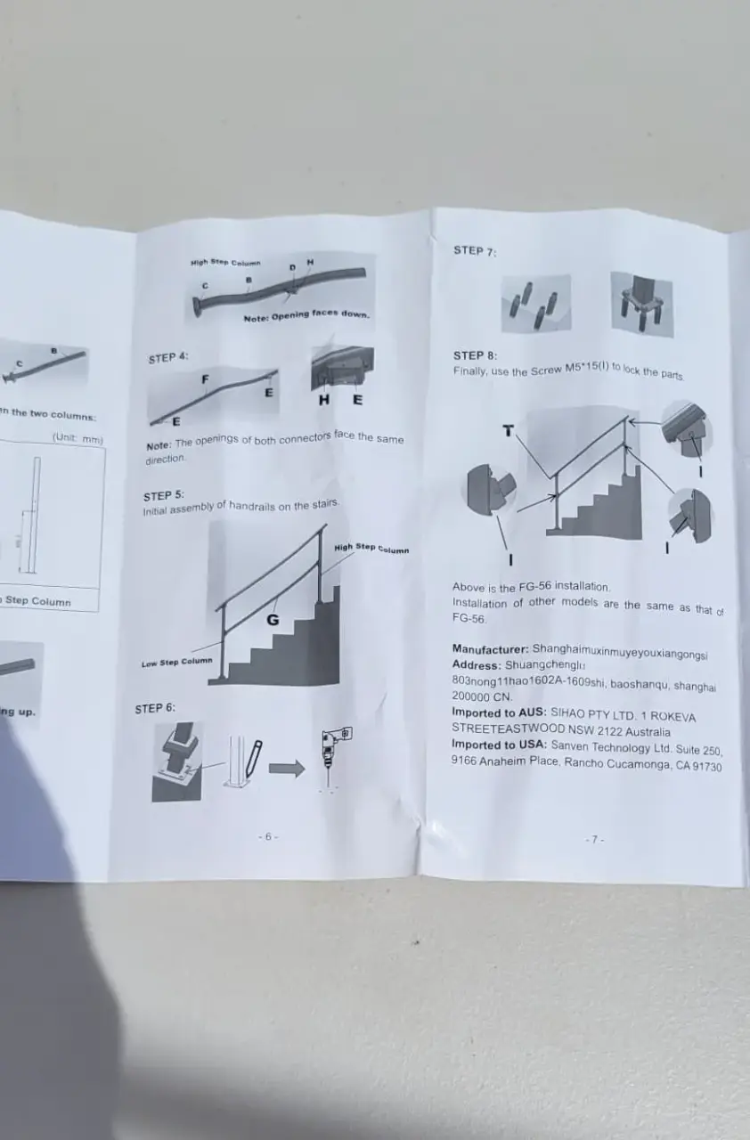 VEVOR Iron Handrail Stair Railing - New In Box thumbnail 5