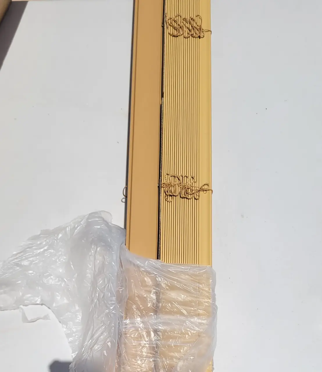 HDC 2" Cordless Faux Wood Blinds Aged Oak 46.5x40 New thumbnail 2