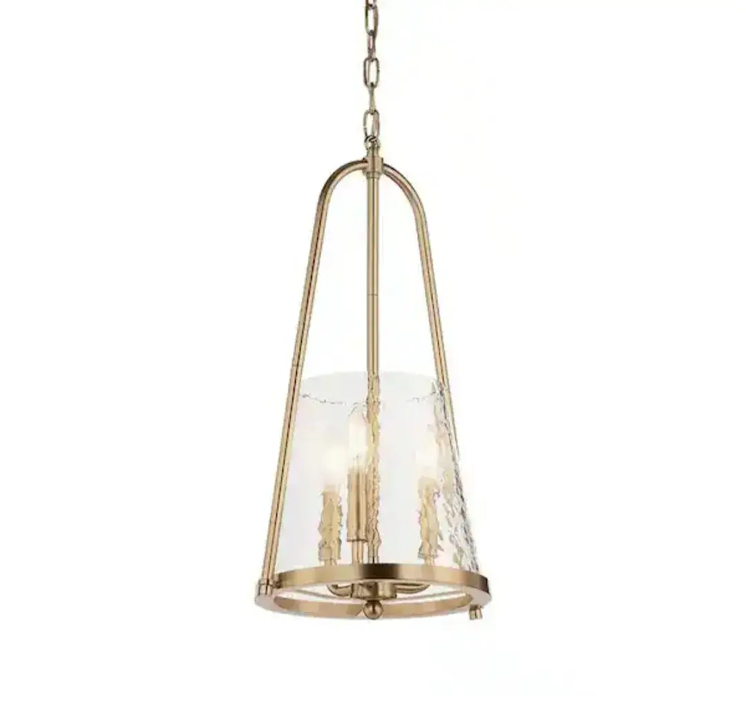 Kichler Nerine 3-Light Champagne Bronze Pendant Light w/ Hammered Glass thumbnail 6