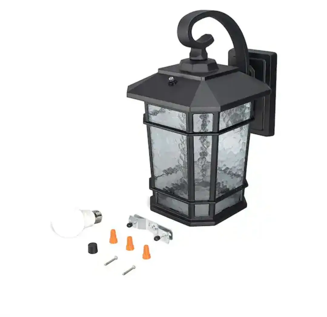 KODA Outdoor LED Wall Lantern Dusk-to-Dawn New In Box Black or Bronze thumbnail 8