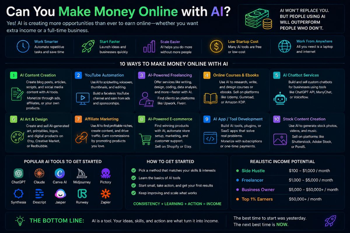 Can you make money online with AI?