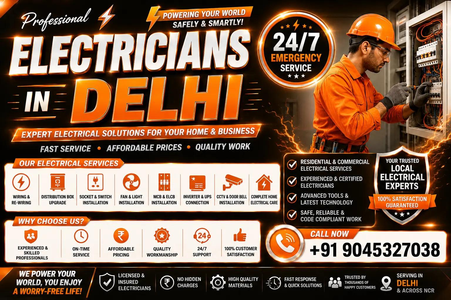 Professional Electricians in Delhi | Verified Local Experts 2026