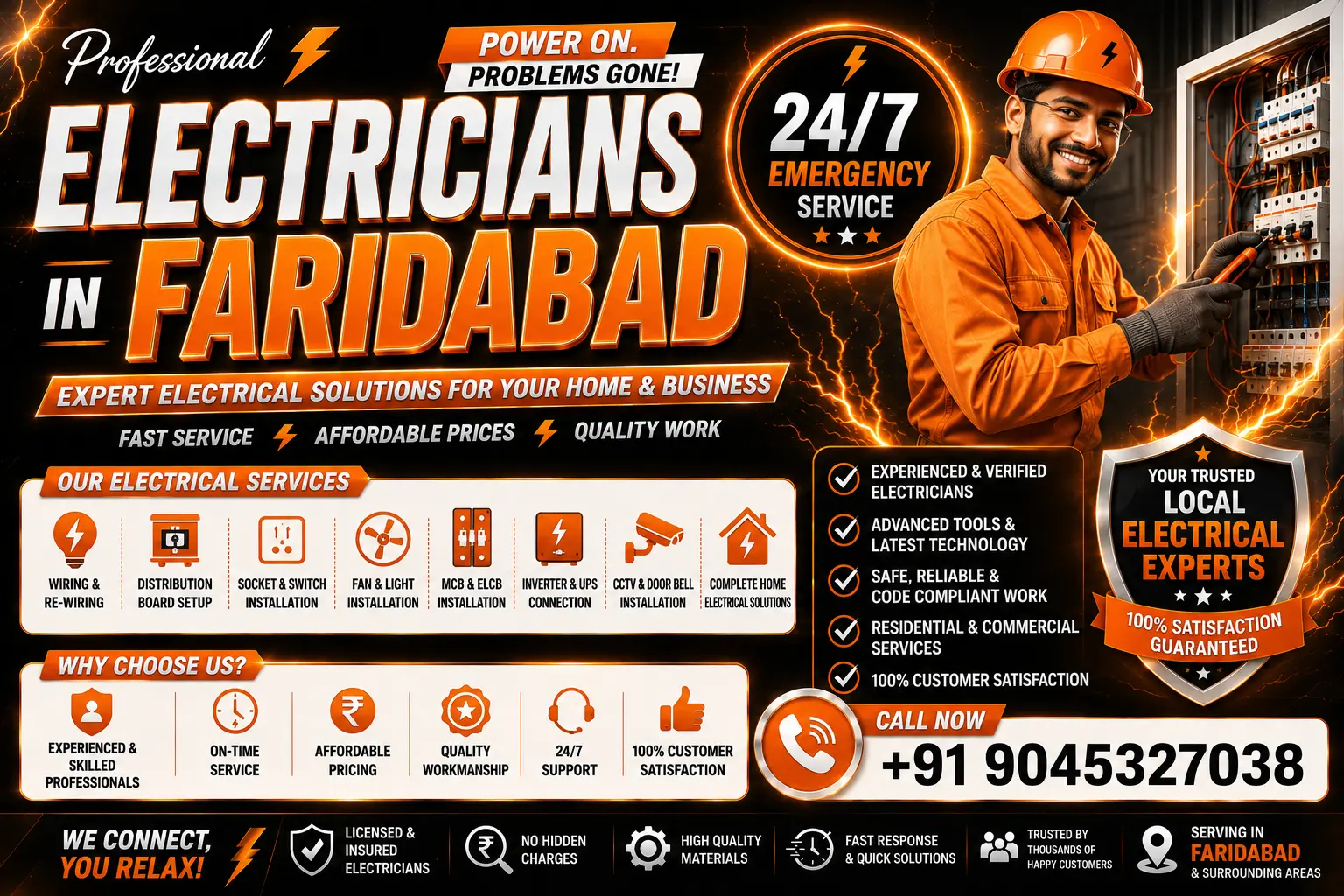 Professional Electricians in Faridabad | Verified Local Experts 2026