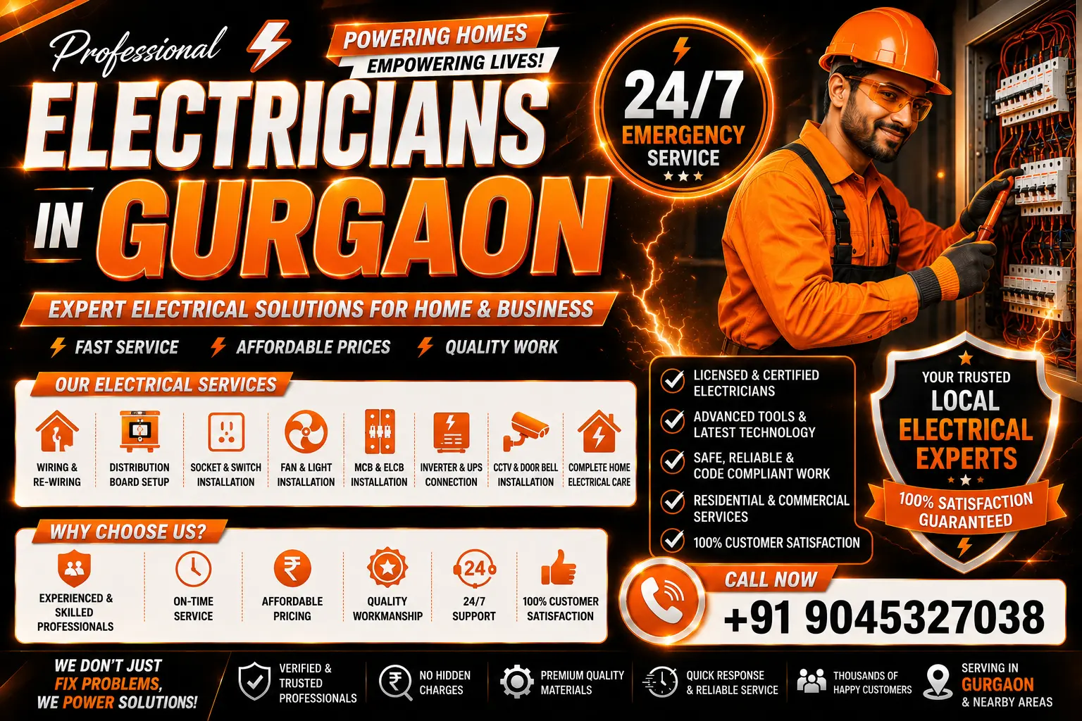 Professional Electricians in Gurgaon | Verified Local Experts 2026