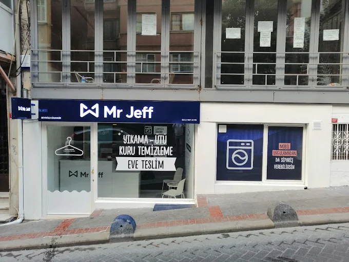 Mr Jeff Cihangir laundry store front from outside.