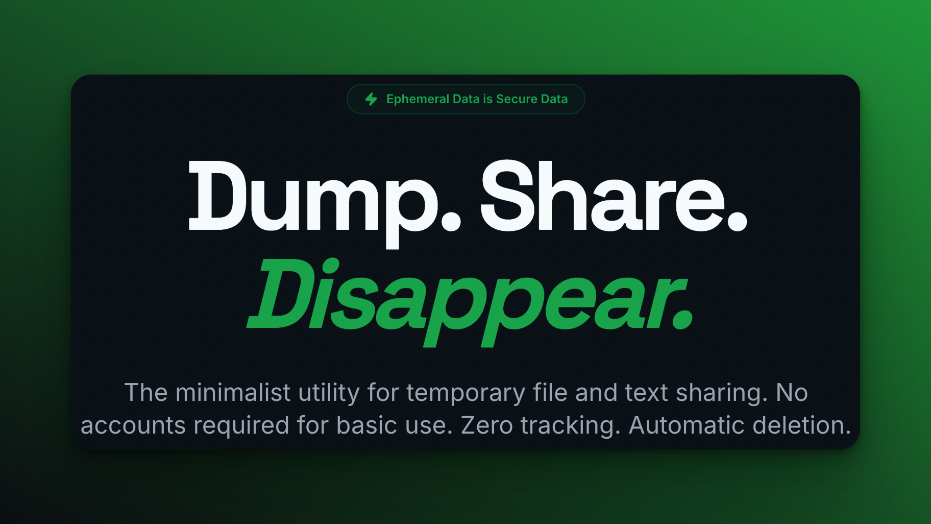 Introducing DumpBin: Ephemeral Sharing Reimagined