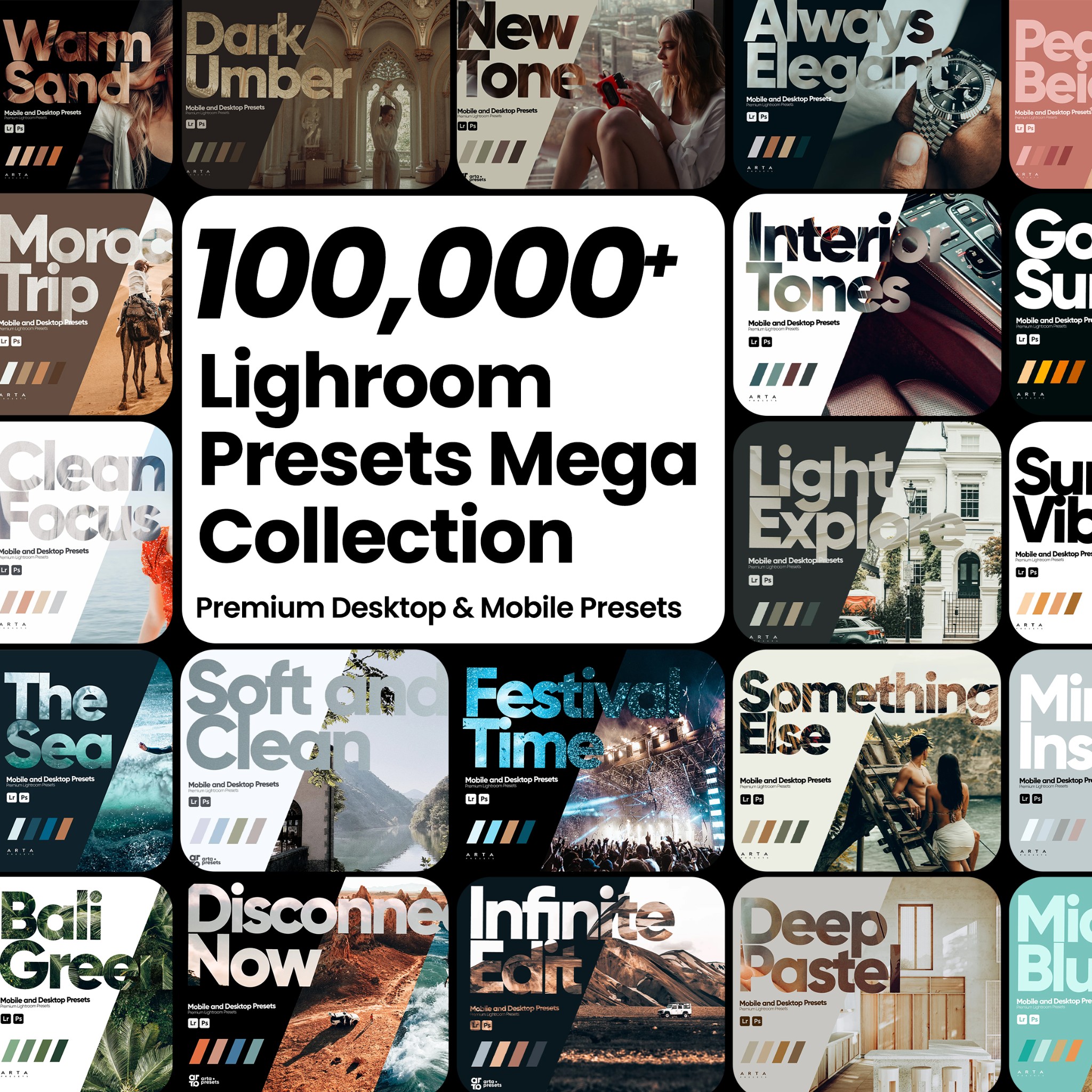 100,000+ Lightroom Presets Mega Bundle | Premium Desktop & Mobile Photo Filters | Lr & Ps Compatible | Instagram Aesthetic Editor