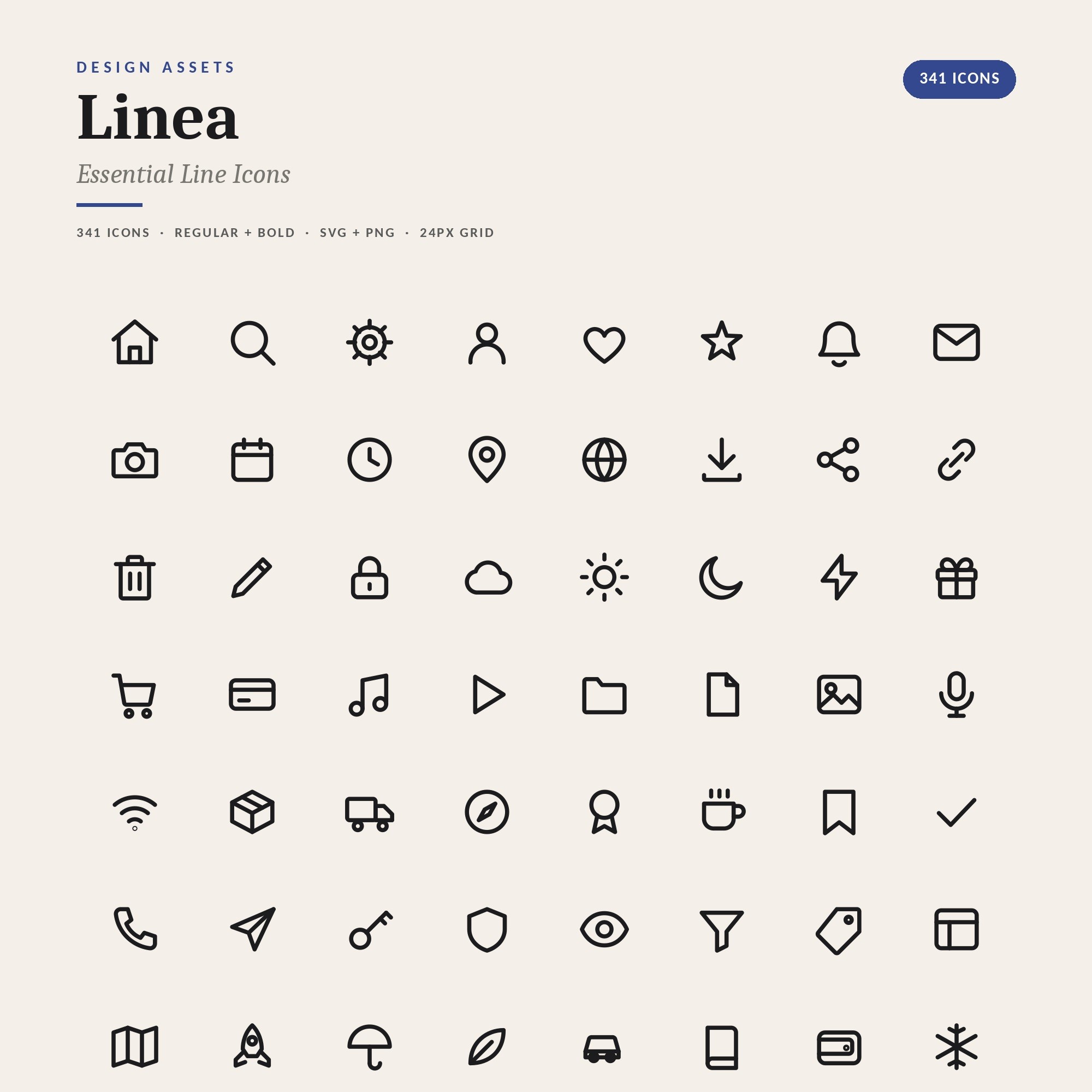 Linea — Essential Line Icons