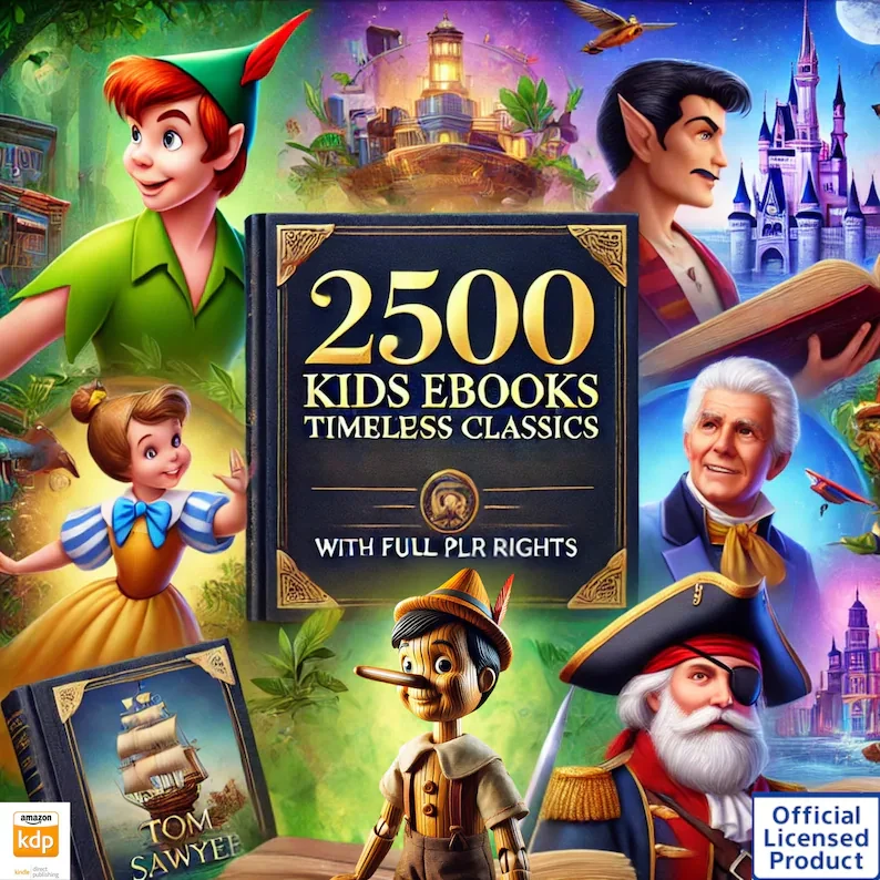 2500+ Children’s eBooks Timeless Classics Bundle | Unrestricted PLR Rights | Fully Editable Word & Digital Formats for KDP & Reselling
