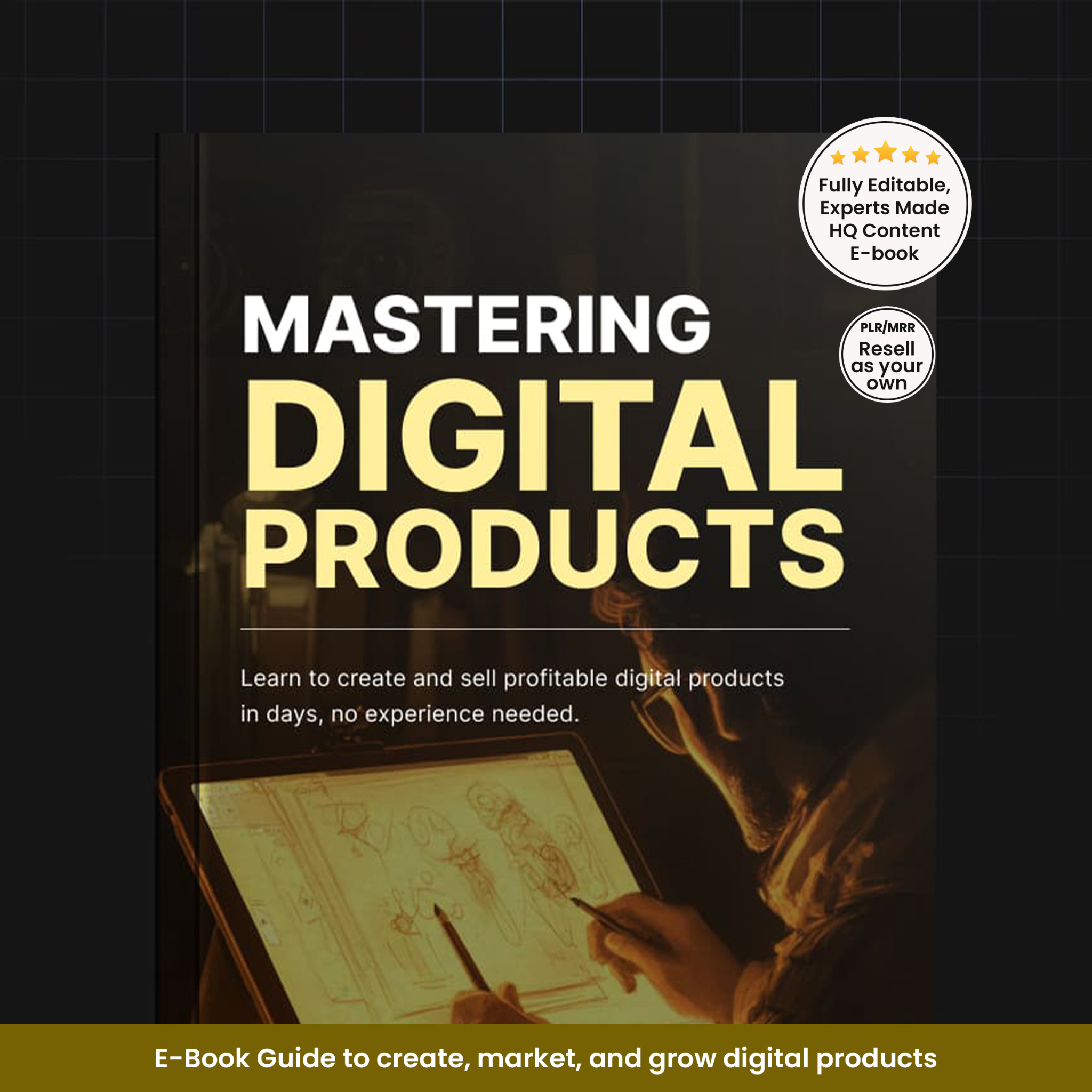 Mastering Digital Products PLR MRR Ebook | Fully Editable HQ Content | Create & Sell Digital Assets Guide