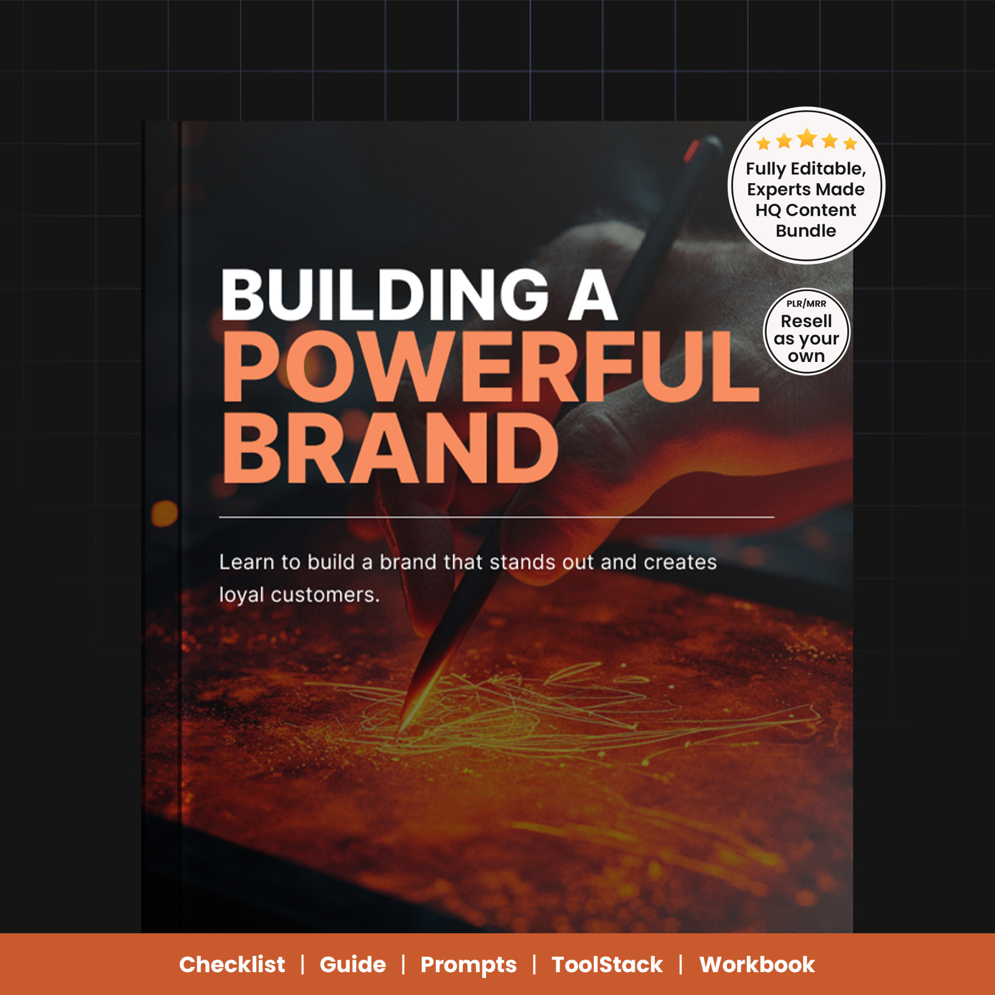 Building A Powerful Brand PLR MRR Guide | Fully Editable HQ Content Bundle | Checklist & Workbook