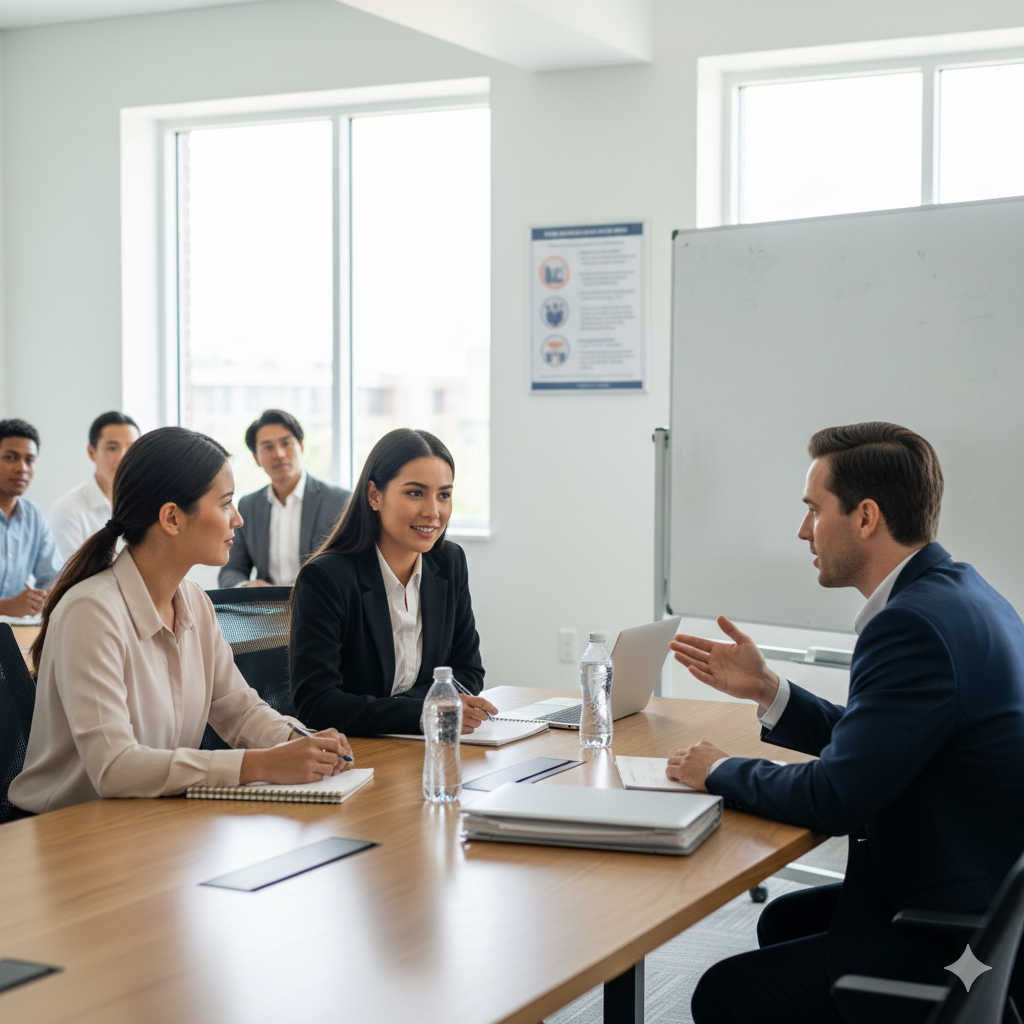 “An illustration representing a digital guide-matching process.”