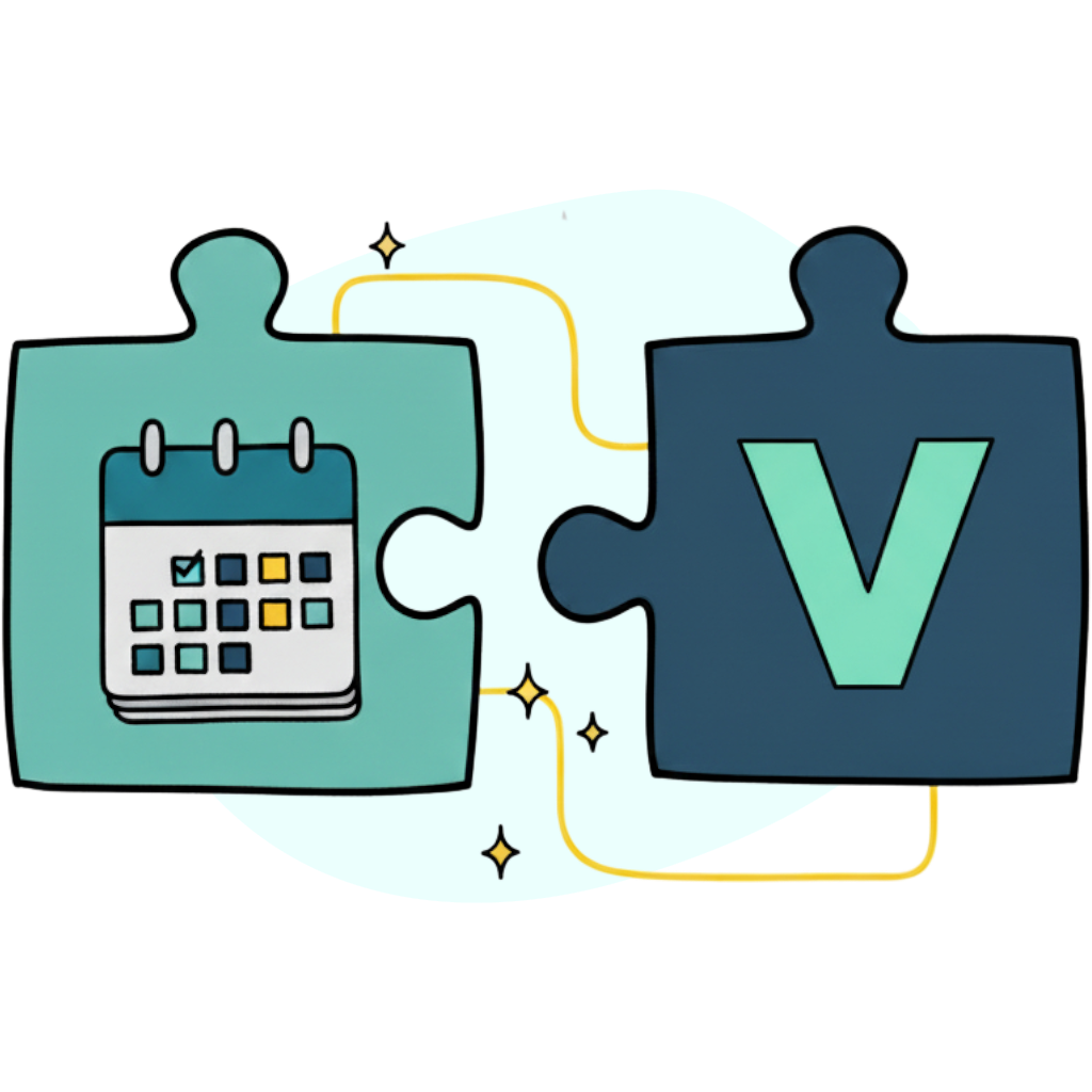 Ilustração de duas peças de quebra-cabeça se conectando