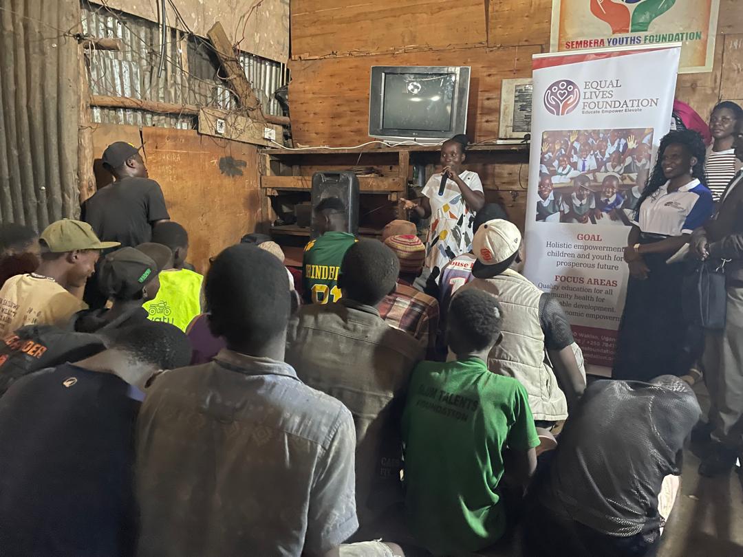 Members of the community during a training session.