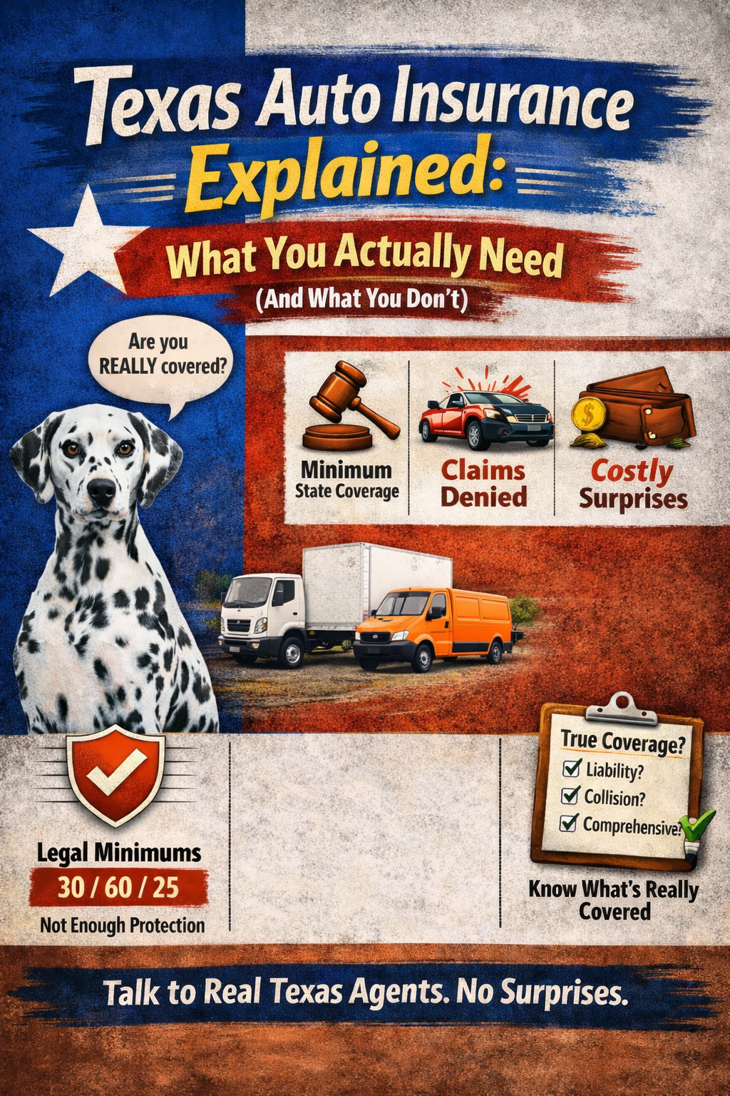 Infographic explaining Texas Auto Insurance requirements