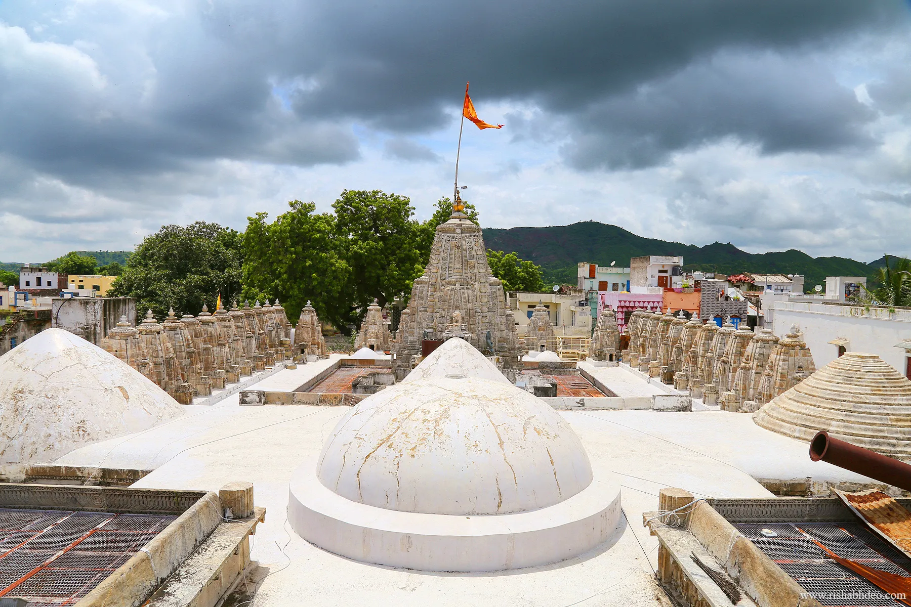 The temple's roof