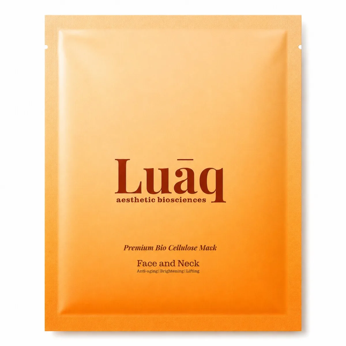 LUAQ Bio Cellulose Face & Neck Mask with Jade Gua Sha