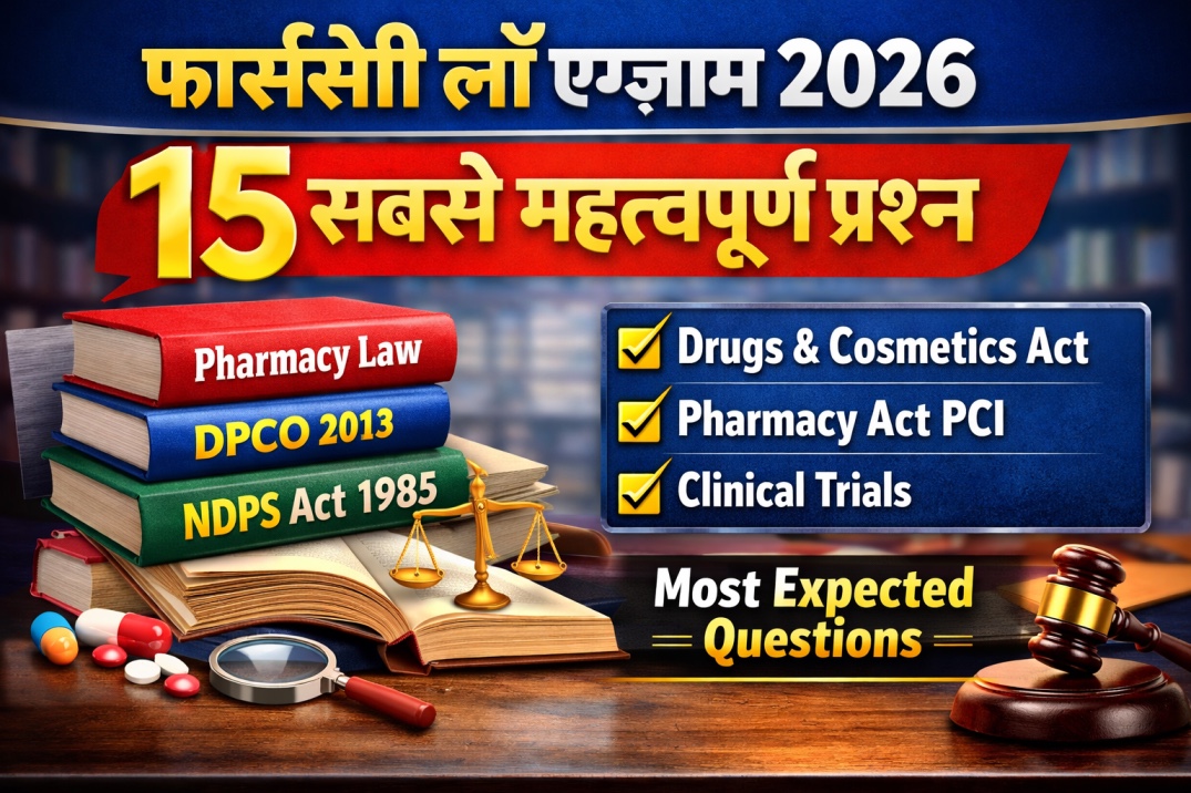 Pharmacy Law Most Expected Questions 2026 | Top 15 Important Long Questions (Unsolved)