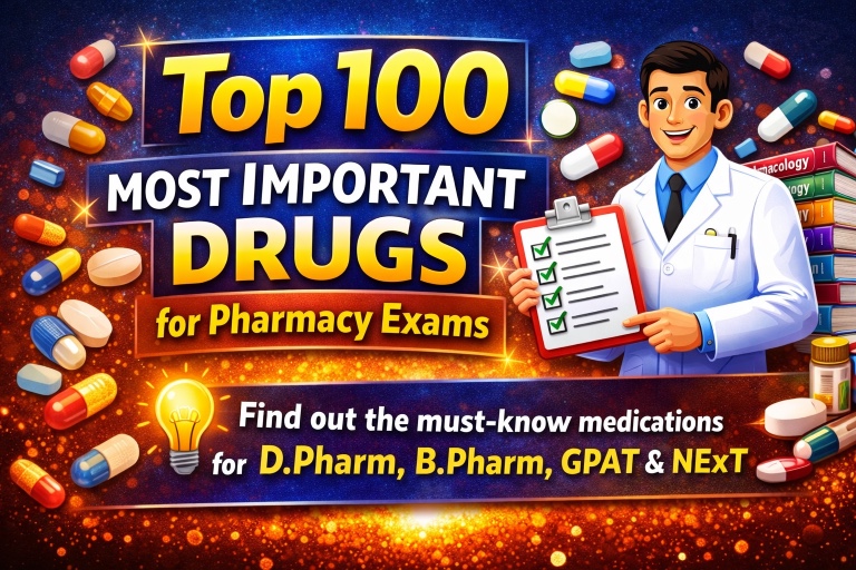 Top 100 Most Important Drugs for Pharmacy Exams