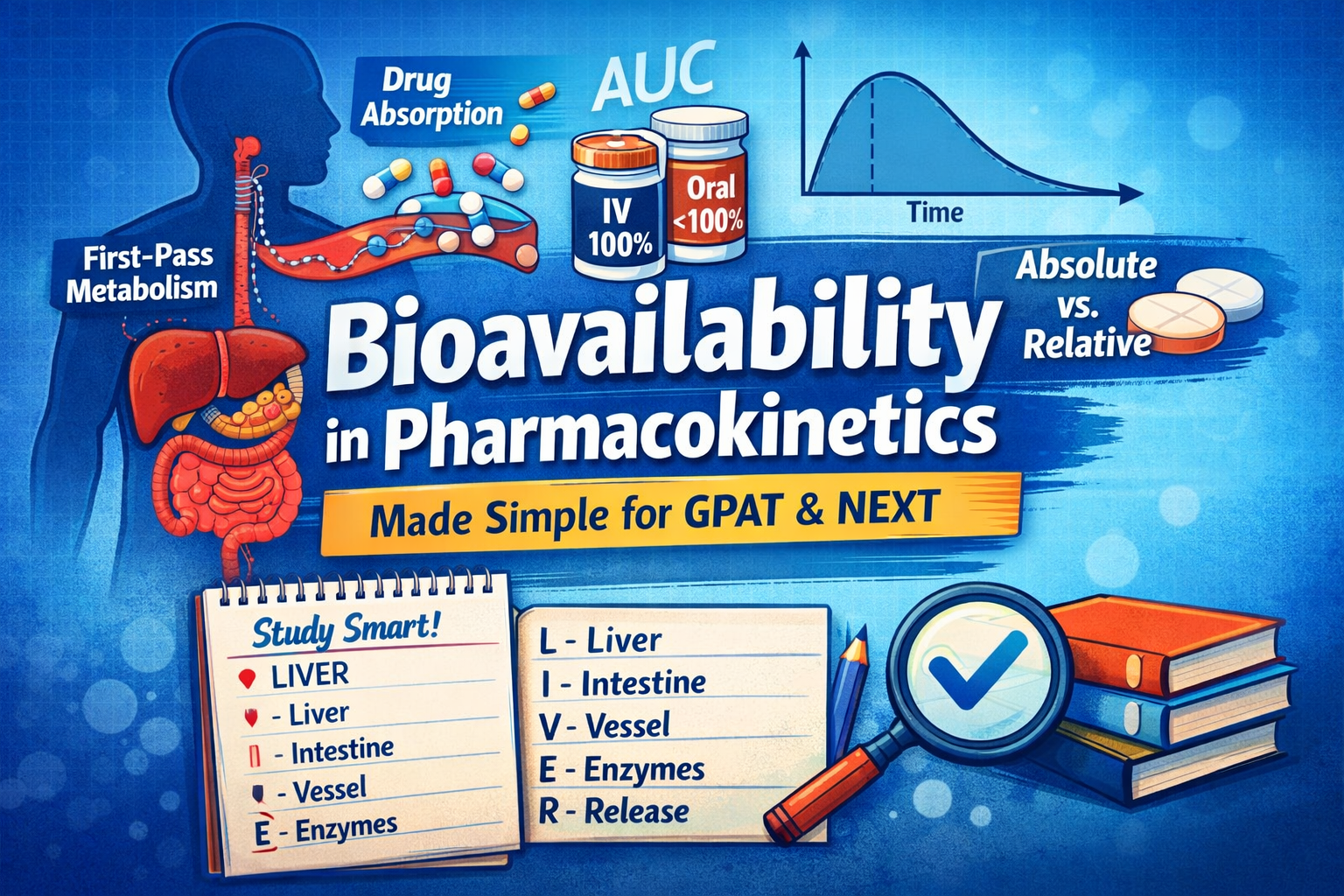Bioavailability in Pharmacokinetics Made Simple for GPAT, NExT & D.Pharm Students