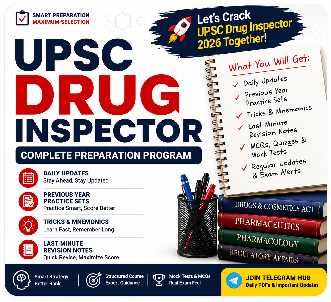 UPSC Drug Inspector 2026 Complete Preparation Program