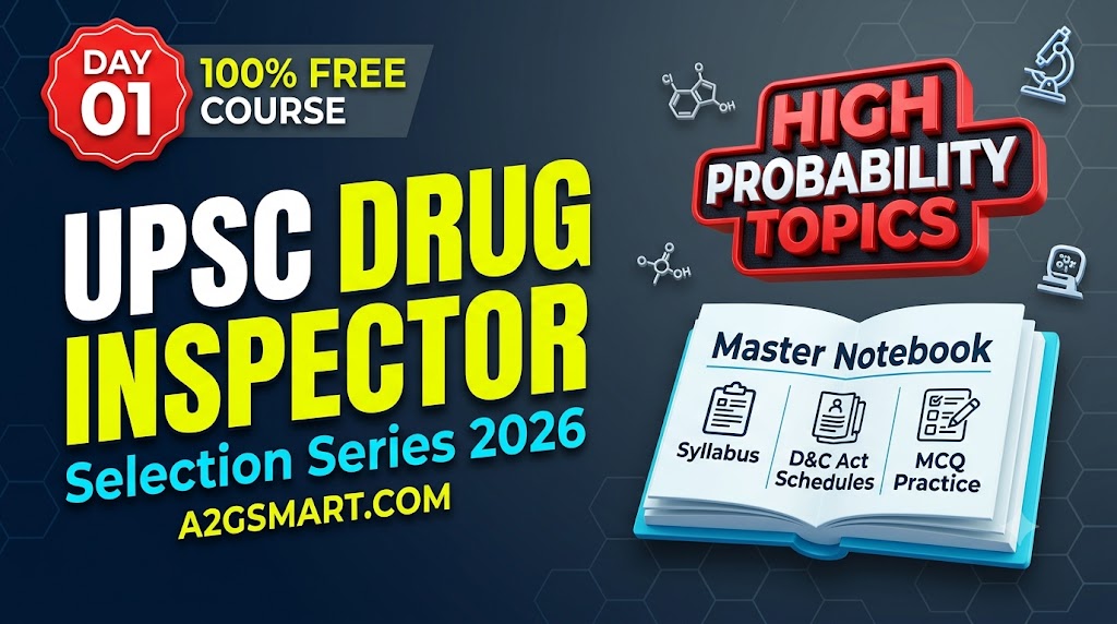 🚀 UPSC Drug Inspector Selection Series 2026 — Day 1: The Mission Begins