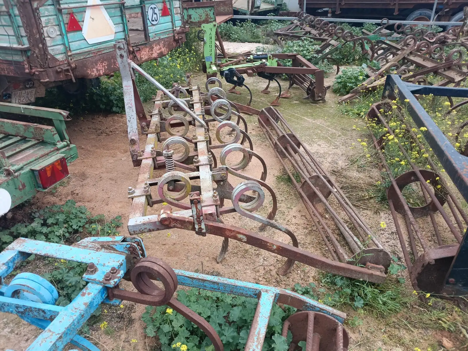 Cultivador artesanal de 11 brazos de fundición con rulo - vista 2