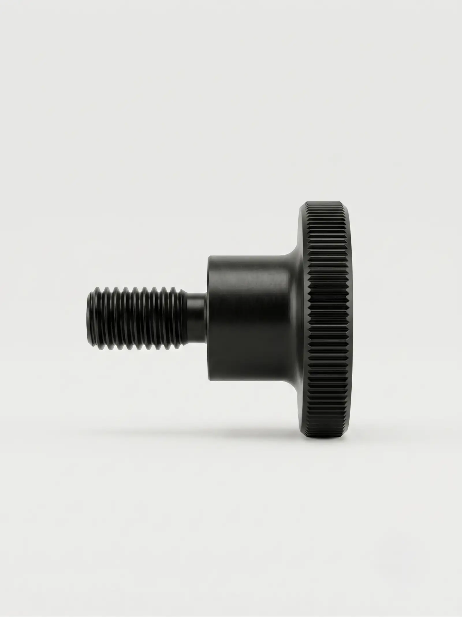 Tornillo moletado DIN46 D=M08X16, D1=30, H=18 acero de corte fácil bruñido - Imagen del producto